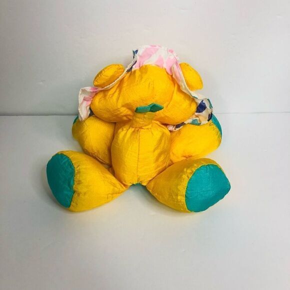 vintage fisher price jungle friends yellow lion rattle #3704 soft plush 1995 - Picture 4 of 9